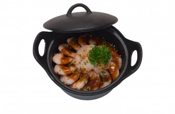 Stoofpotje duivelspot met gamba's
